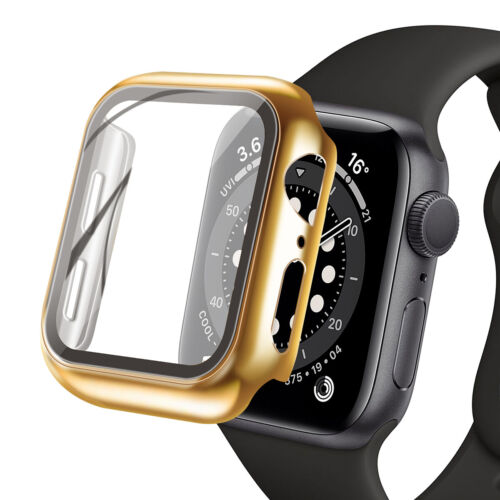 Apple WATCH Series 6 / SE / 5 / 4 Hard Full Body Case with Tempered Glass 40MM (Gold)