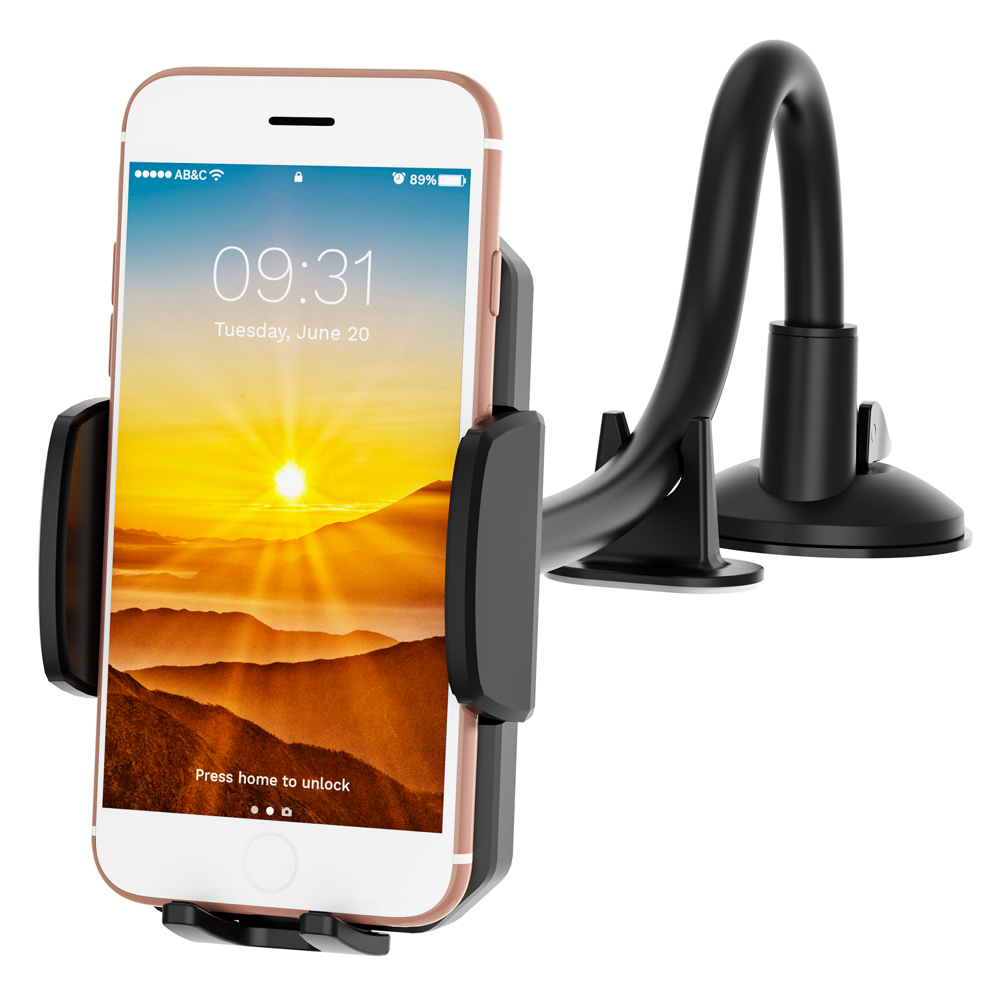 CAR Windshield Dashboard Gooseneck Long Arm CAR Phone Mount Hands