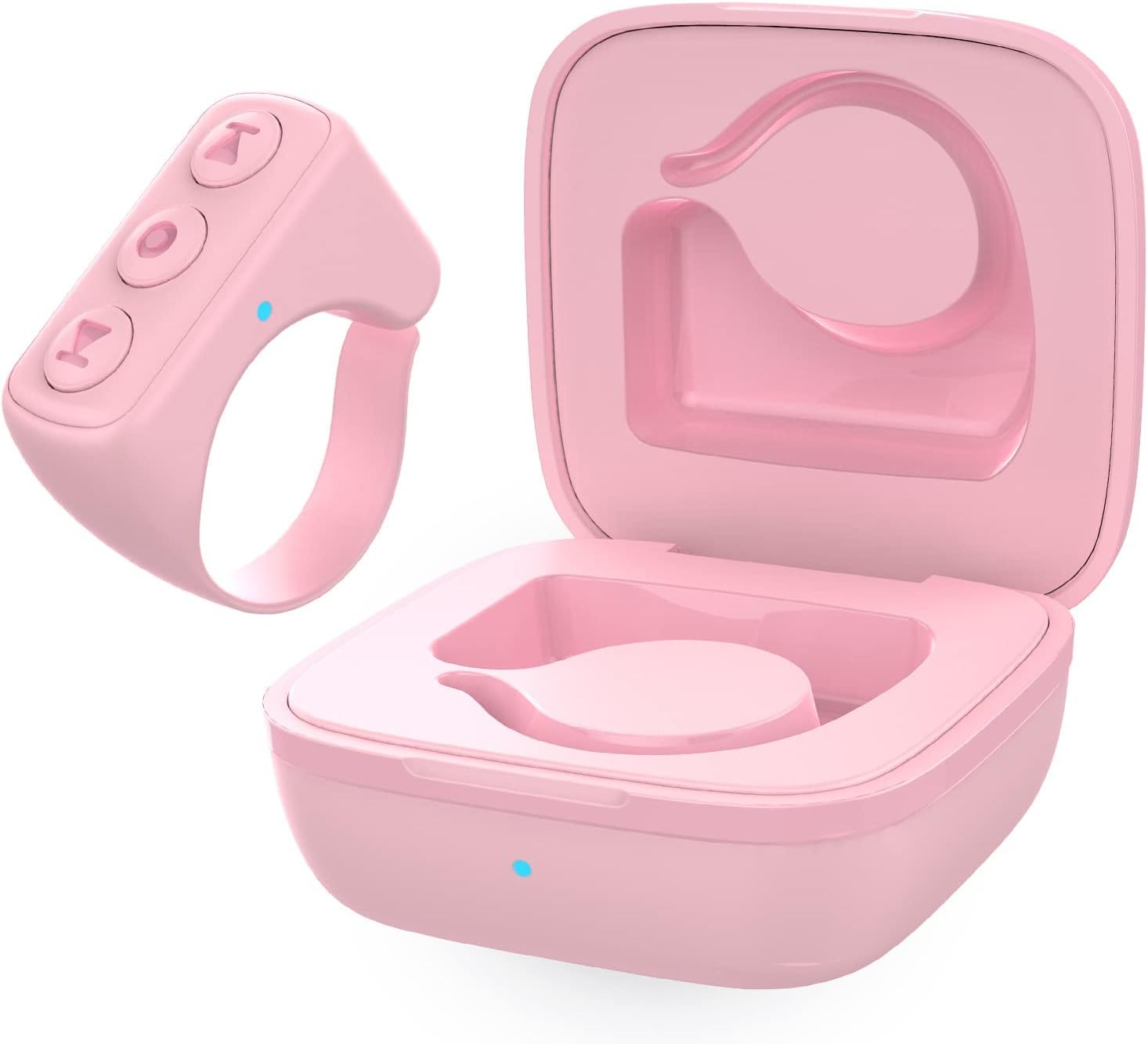 Bluetooth Ring ReMote TikTok CaMera Shutter Music CONTROLler DO1PRO for Phones - Pink