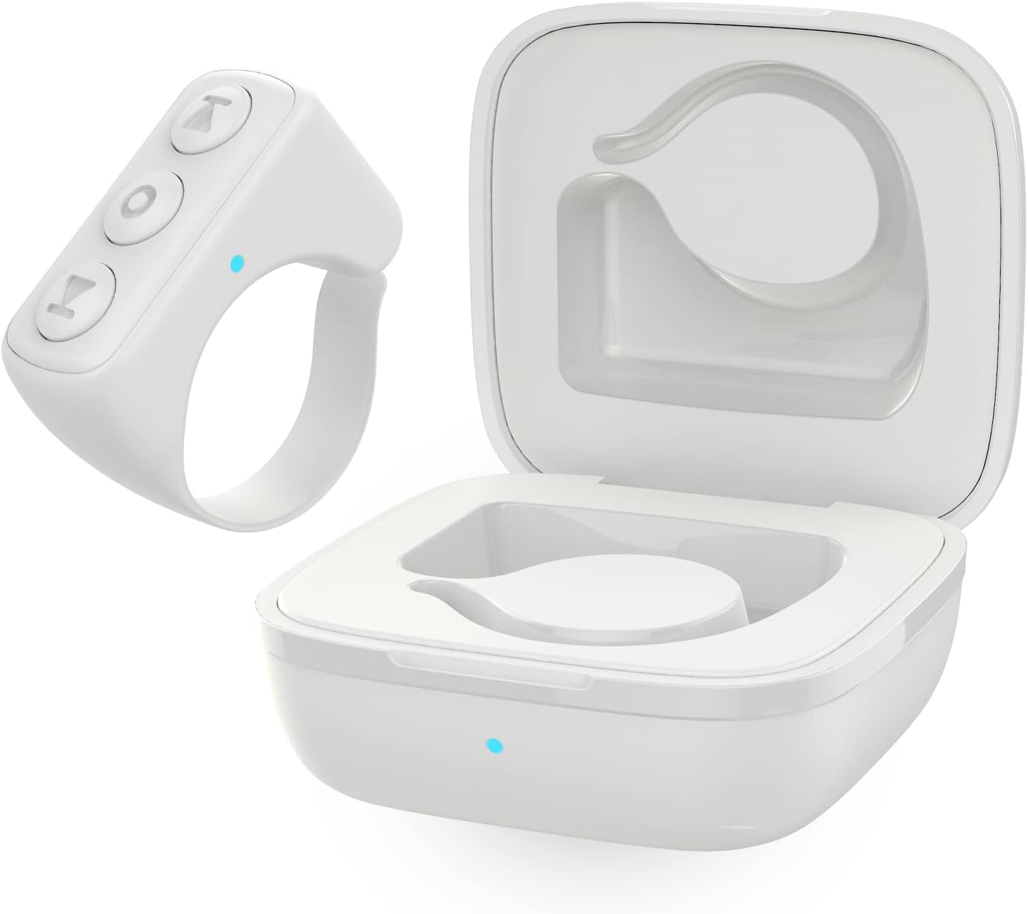 Bluetooth TikTok Ring ReMote CaMera Shutter Music CONTROLler DO1PRO - Universal Phone White