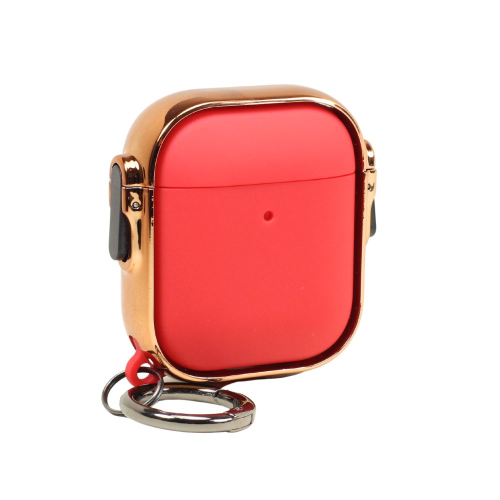Fashion Electroplated Full Body Hybrid Locking Airpod Case Cover with Holder for Apple Airpo...