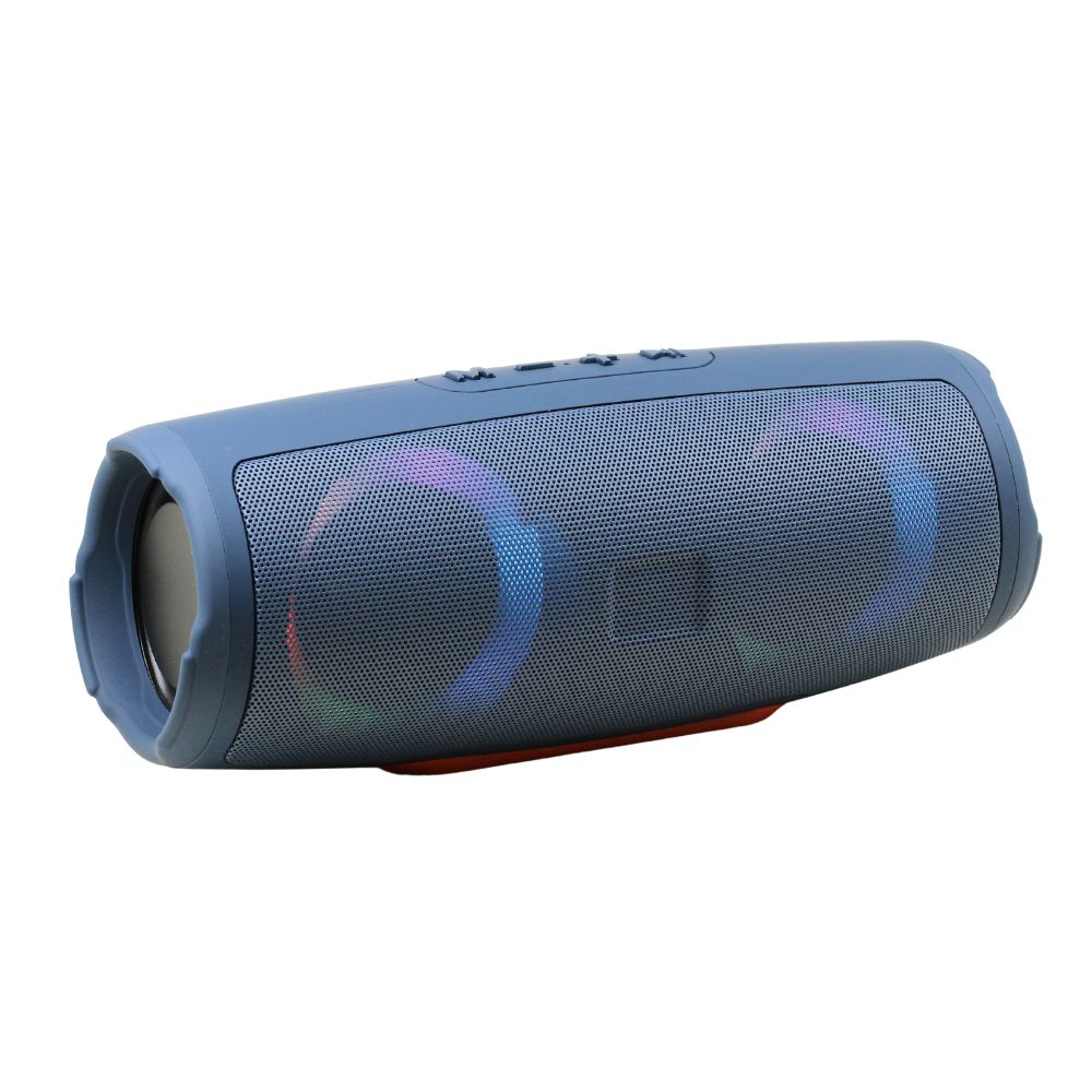 Double LED RING Light Portable Wireless Bluetooth Speaker CHARCE5-B17 (Blue)
