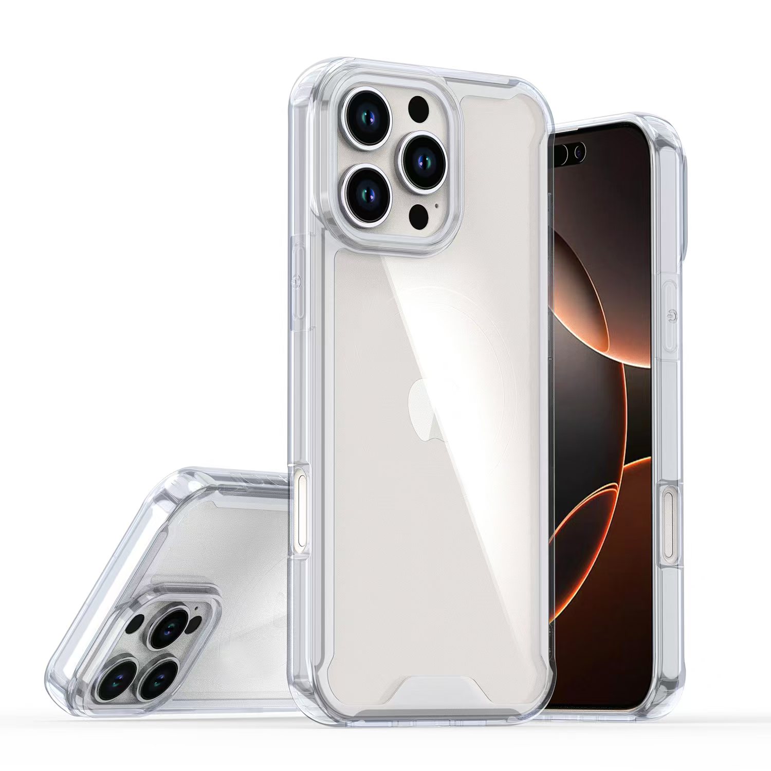 Clear Armor HyBrid iPhone 16 Plus Case - Transparent Shockproof Protection Anti-Scratch Shield