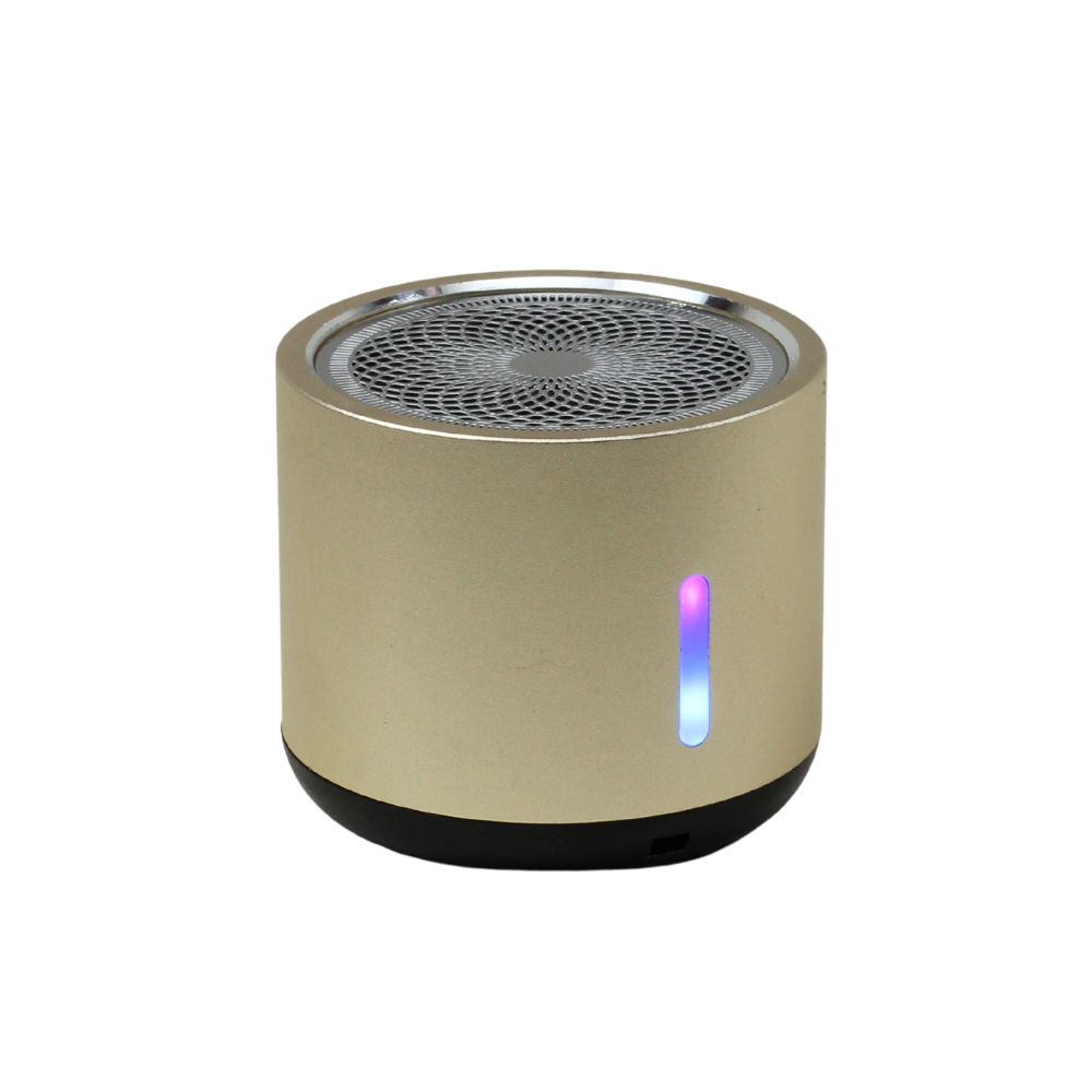 Mini Cylinder Bluetooth Speaker: High-Volume Bass, Portable Design for Phones & Devices (Gold)