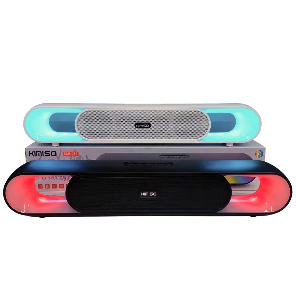 Portable RGB LED Light Sound BAR Bluetooth Speaker KMS256 - Wireless Home & Outdoor Audio (Black)