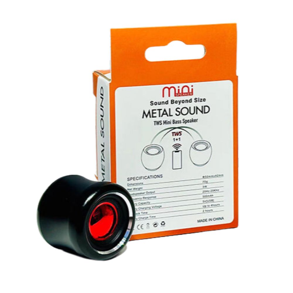 Sound Circle Outdoor Bluetooth Mini Speaker C55 - Portable Aluminum Alloy Wireless Speaker, Black