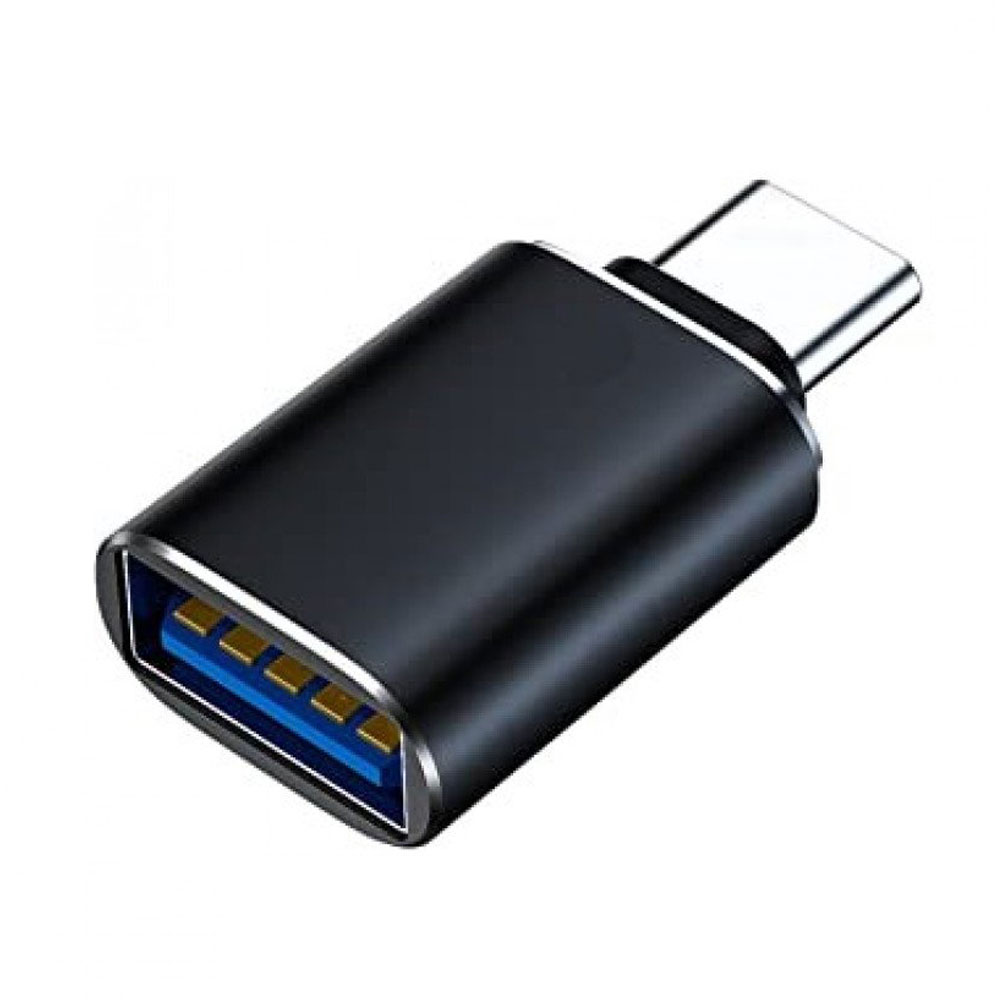 Type C to USB Adapter Male to Female USB OTG for Universal Type-C Device (Black)