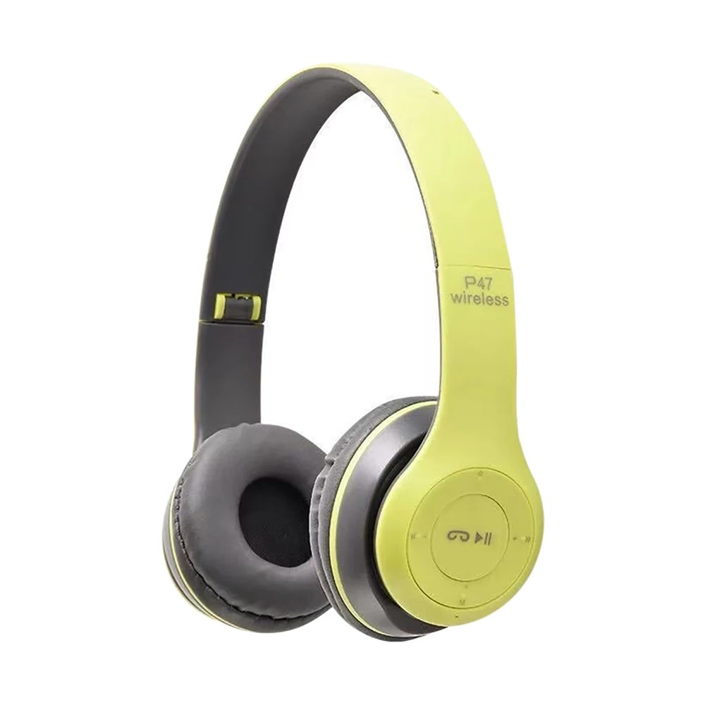 Wireless Bluetooth Over-Ear HEADPHONES: Lightweight, Stylish P47 for Universal Devices (Gray)